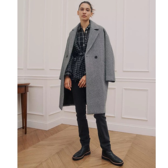 Madewell Averdon Coat in Herringbone Insuluxe Fabric - Picture 6 of 9